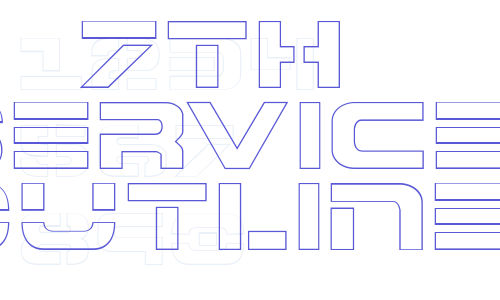 7th Service Outline Font Download