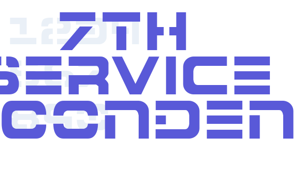 7th Service Semi-Condensed Font