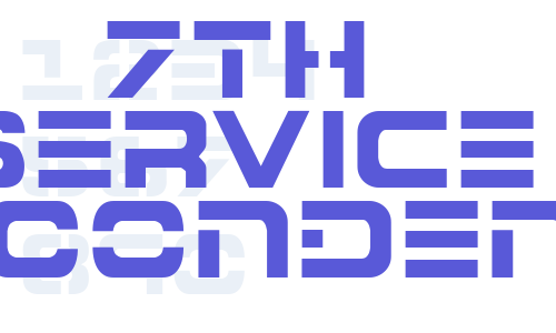 7th Service Semi-Condensed Font Download