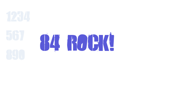 84 Rock! font free