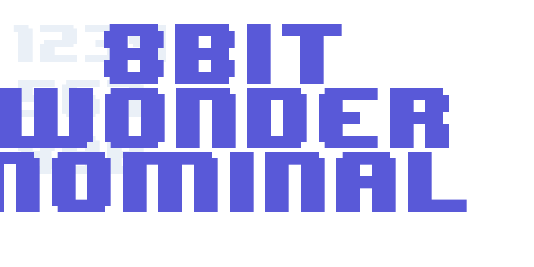 8BIT WONDER Nominal font free