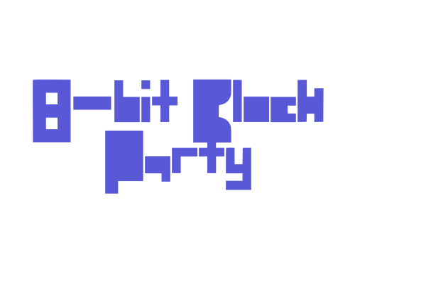 8-bit Block Party Font