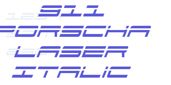 911 Porscha Laser Italic font free