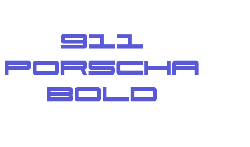 911 Porscha Bold Font