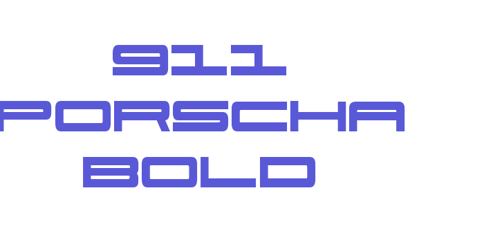 911 Porscha Bold Font Download