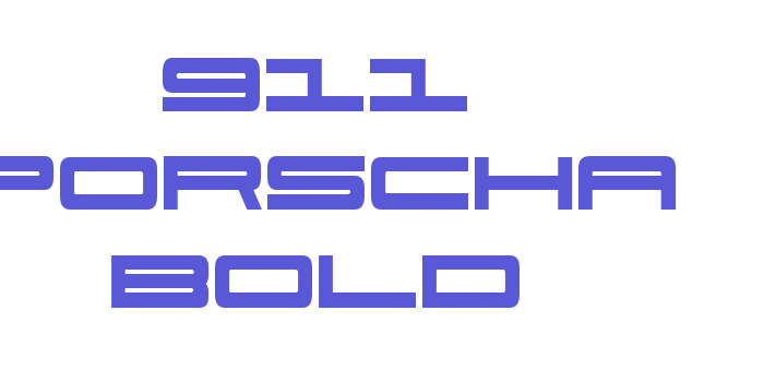 911 Porscha Bold Font