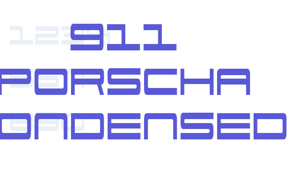 911 Porscha Condensed Font