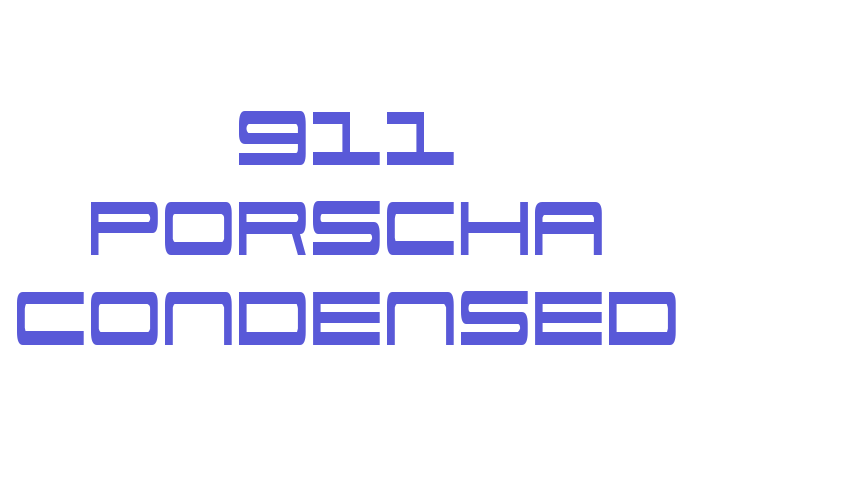 911 Porscha Condensed Font