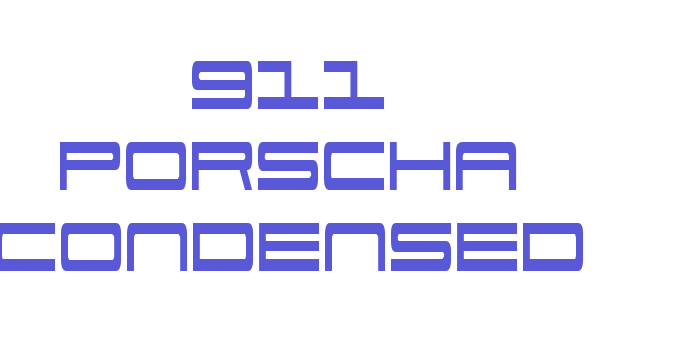 911 Porscha Condensed Font Download