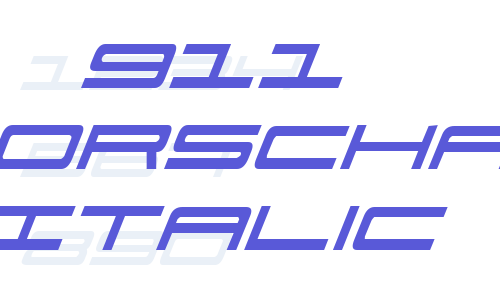 911 Porscha Italic Font Download