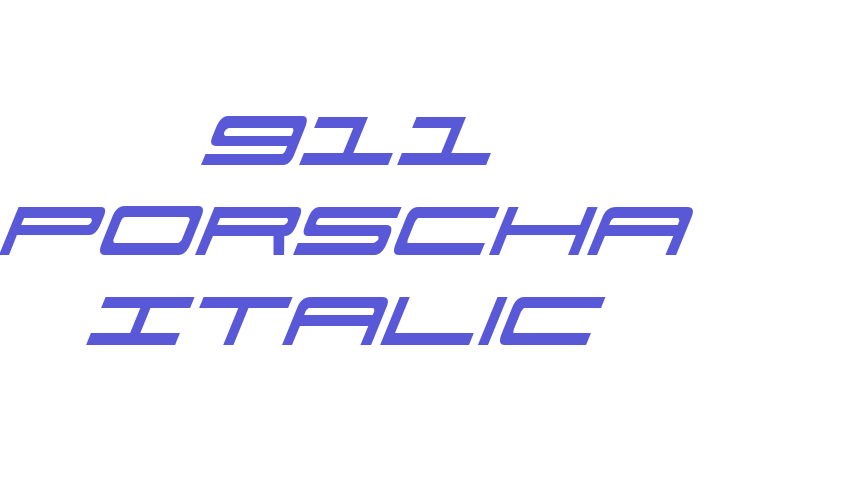 911 Porscha Italic Font