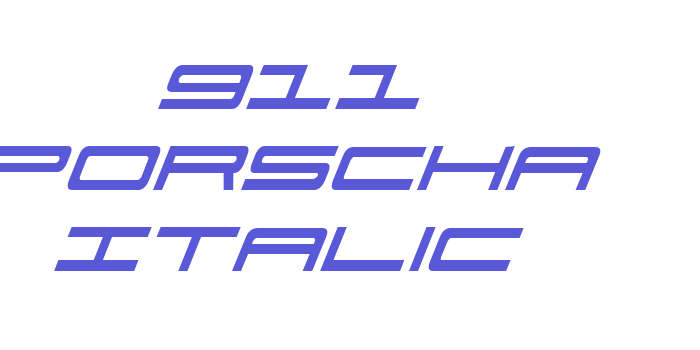 911 Porscha Italic Font Download