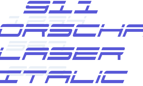 911 Porscha Laser Italic Font Download