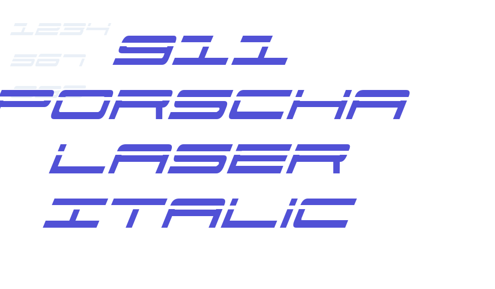 911 Porscha Laser Italic-font-download