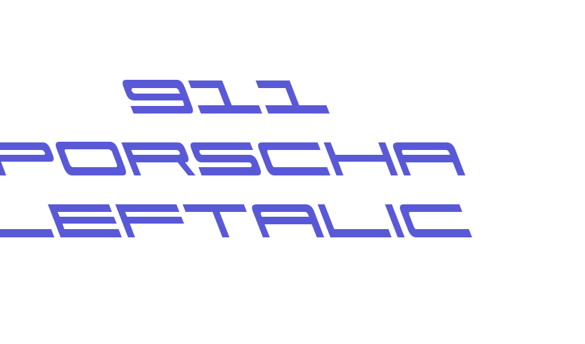 911 Porscha Leftalic Font