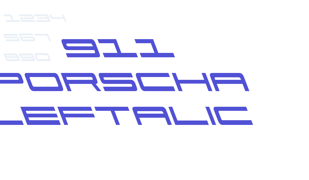 911 Porscha Leftalic-font-download