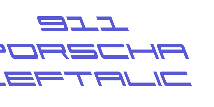 911 Porscha Leftalic Font