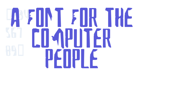 A Font For The Computer People font free