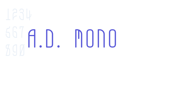 A.D. MONO font free