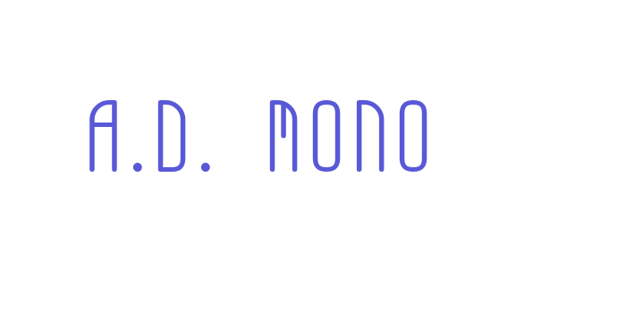 A.D. MONO Font