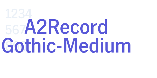 A2Record Gothic-Medium font free