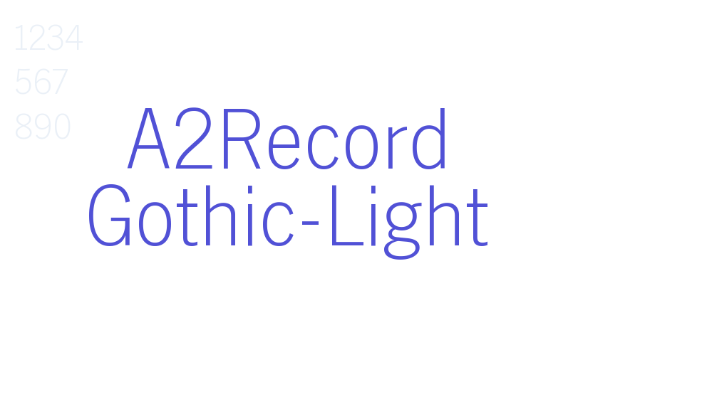 A2Record Gothic-Light-font-download