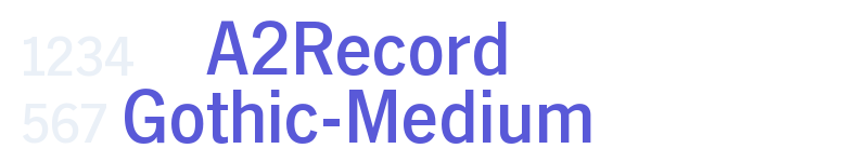 A2Record Gothic-Medium-related font