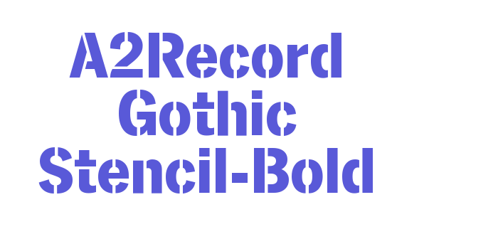 A2Record Gothic Stencil-Bold Font Download