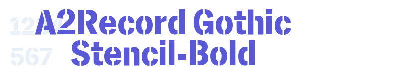 A2Record Gothic Stencil-Bold-related font