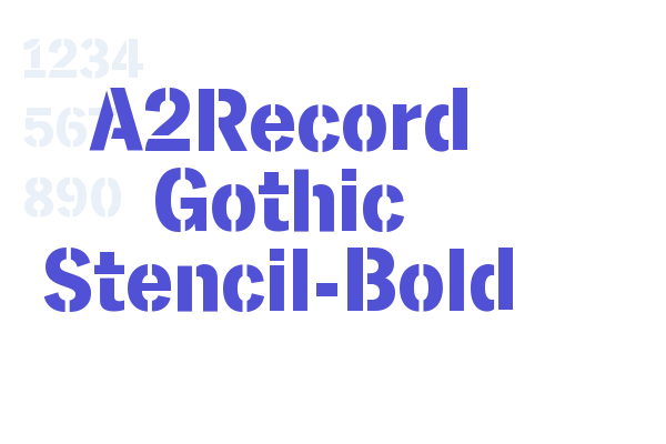 A2Record Gothic Stencil-Bold
