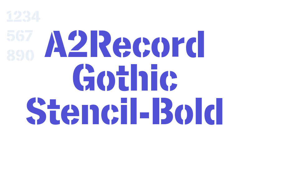 A2Record Gothic Stencil-Bold-font-download