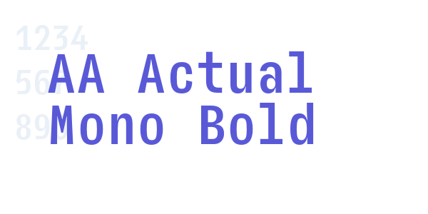 AA Actual Mono Bold font free