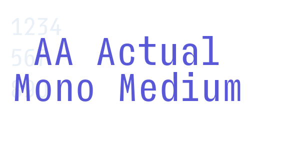 AA Actual Mono Medium font free