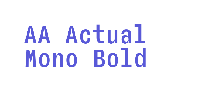 AA Actual Mono Bold Font Download