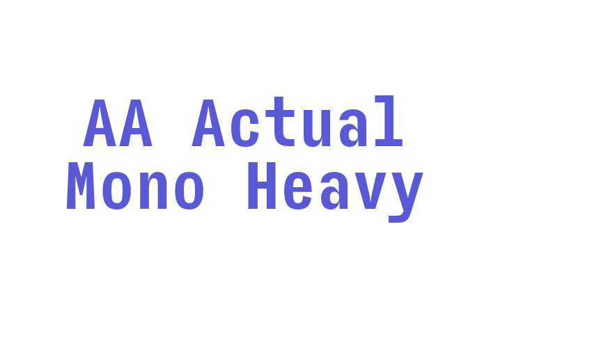 AA Actual Mono Heavy Font Download