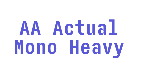 AA Actual Mono Heavy Font Download