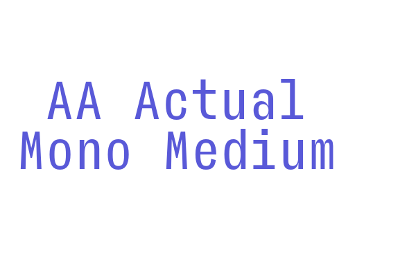 AA Actual Mono Medium Font