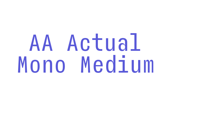 AA Actual Mono Medium Font