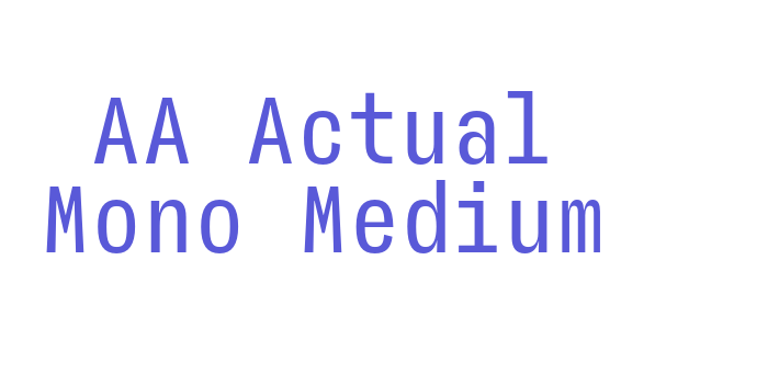 AA Actual Mono Medium Font Download