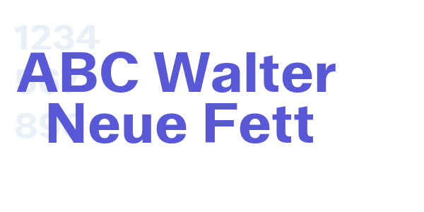 ABC Walter Neue Fett font free