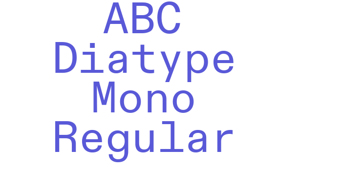 ABC Diatype Mono Regular Font Download