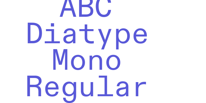 ABC Diatype Mono Regular Font