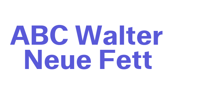 ABC Walter Neue Fett Font Download