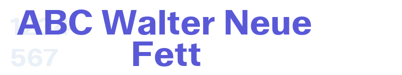 ABC Walter Neue Fett-related font