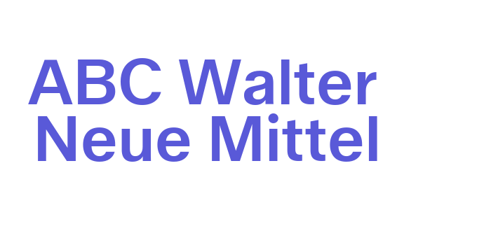 ABC Walter Neue Mittel Font Download