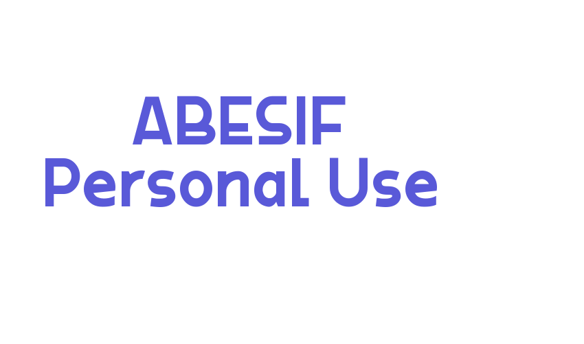 ABESIF Personal Use Font