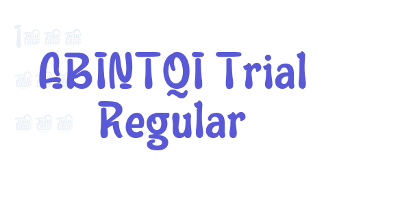 ABINTQI Trial Regular font free