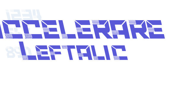 ACCELERARE Leftalic font free