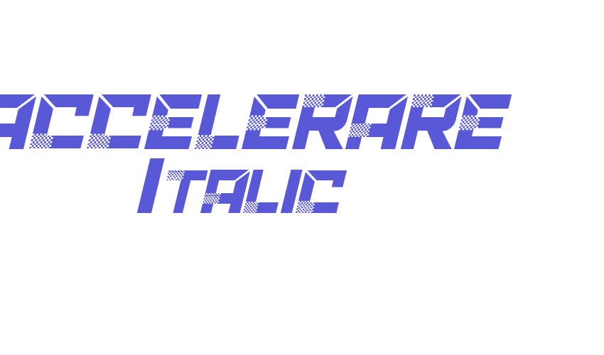 ACCELERARE Italic Font