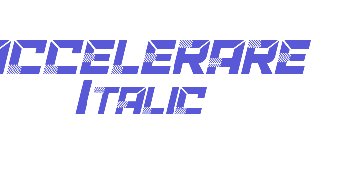 ACCELERARE Italic Font Download